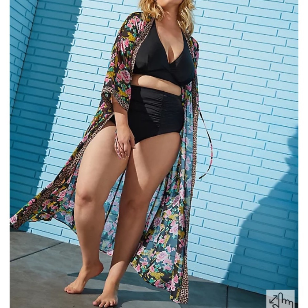 Leopard/Floral Kimono